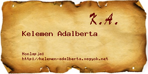 Kelemen Adalberta névjegykártya